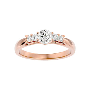 Ring „Aphrodite" for Women with Diamonds and Rose Gold
