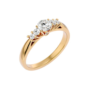 Ring „Aphrodite" for Women with Diamonds and Gold