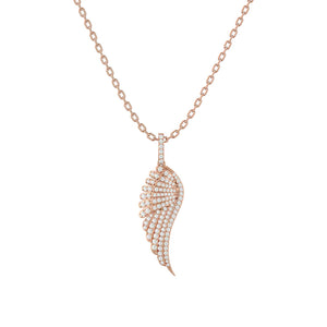Pendant „Angel" for Women with Diamonds and Rose Gold