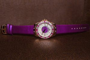 Alba AC01 - Ladies Automatic Watch, Purpur Silk Bracelet