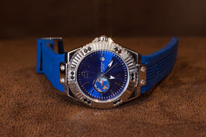 African 01A - Automatic Watch Blue Silicon