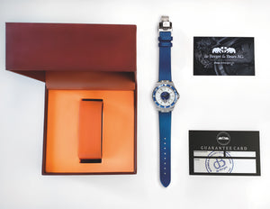 Alba AC07 - Ladies Automatic Watch, Blue Silk Bracelet