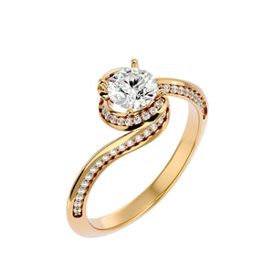 Ring „Portia" for Women with Diamonds and Gold