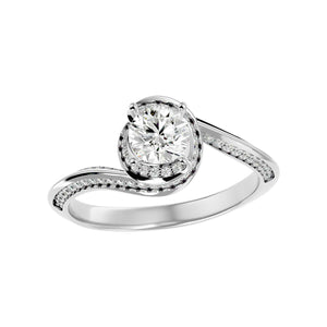 Ring „Portia" for Women with Diamonds and White Gold