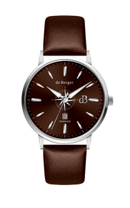 Sailors WSC01 - Windrose Quarz Watch, Brown Leather