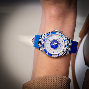 Alba AC02 - Ladies Automatic Watch, Blue Silk Bracelet